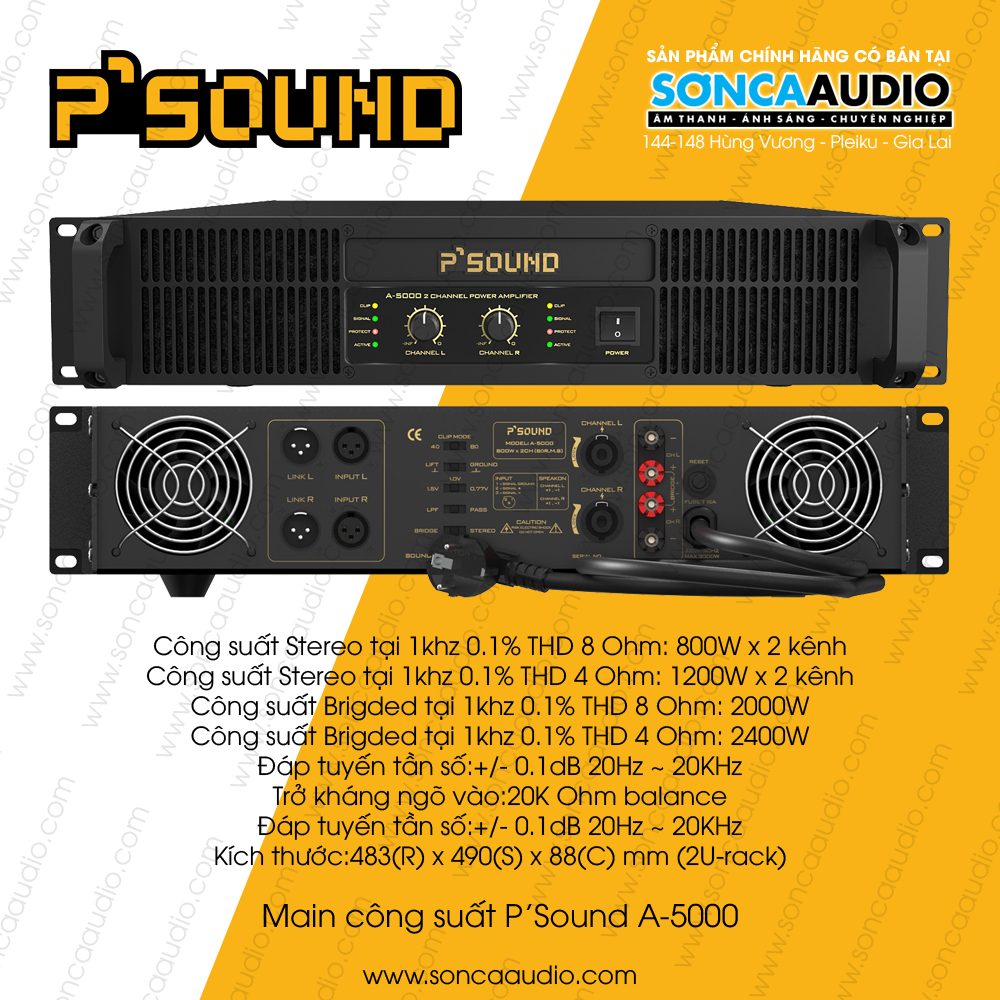 Main công suất P'Sound A-5000