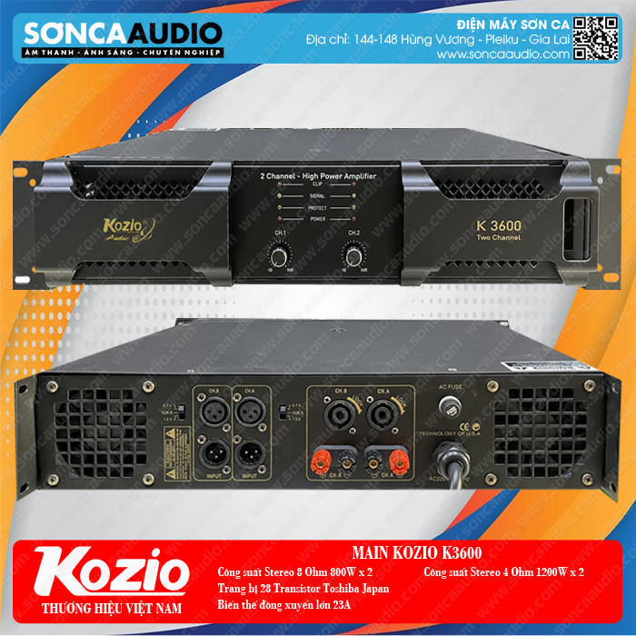 Main công suất Kozio K3600