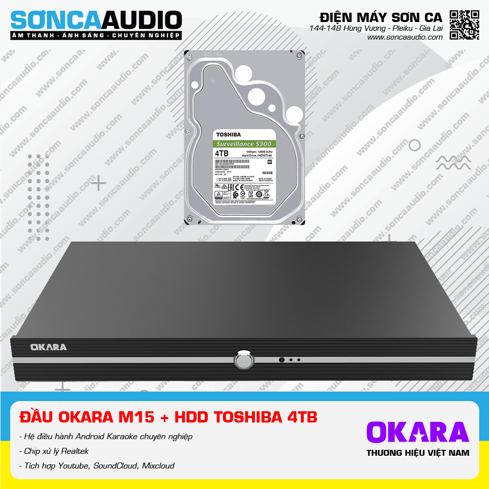 Đầu Okara M15 - HDD Toshiba 4TB 
