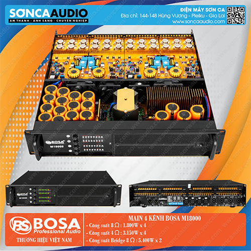 Main công suất 4 kênh Bosa M18000