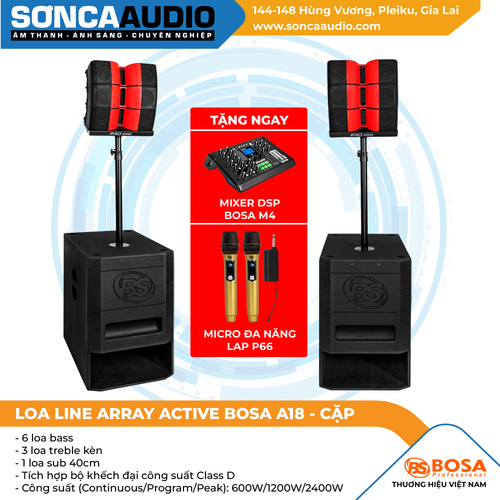 Loa line array Bosa A18 - Bán theo cặp